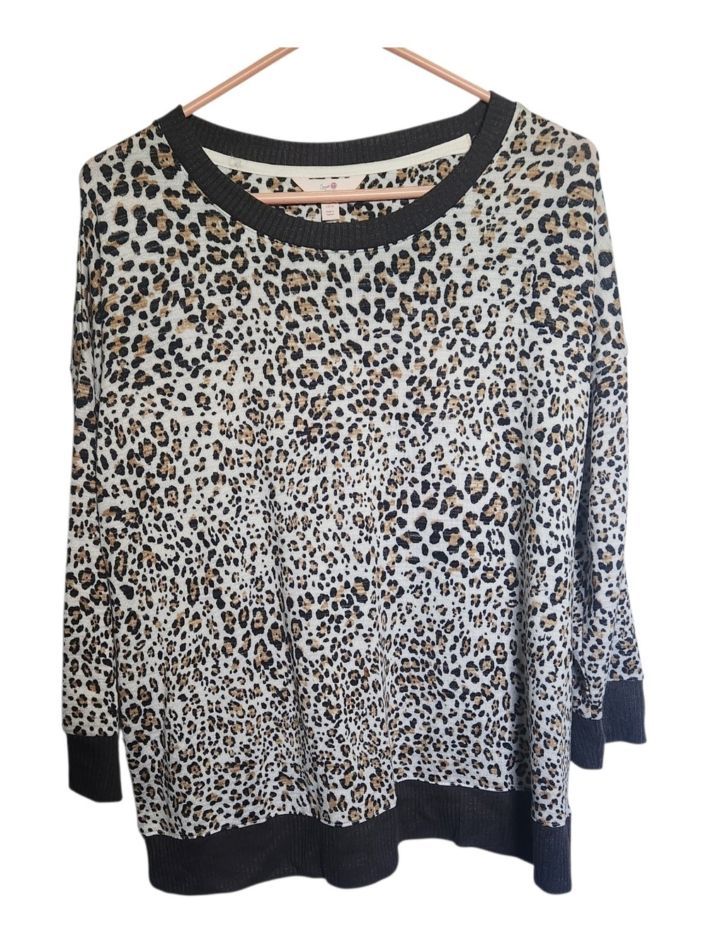Secret Treasures Leopard Print Lounge Top Size L